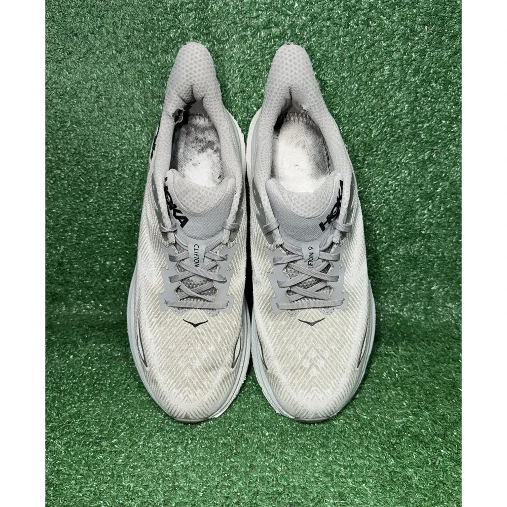 Hoka One One Clifton 9 Mens Size 11.5D Grey Running Shoes Athletic Gym Sneakers